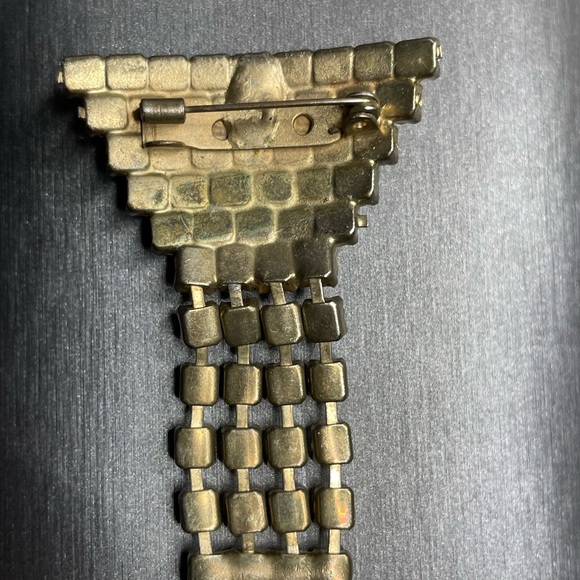 Vintage Rhinestone Tie Brooch - Picture 8 of 10